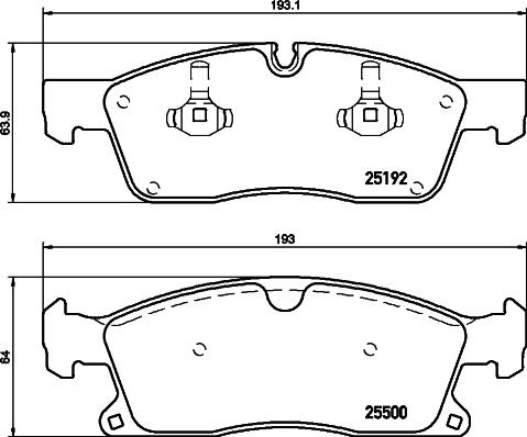 HELLA 8DB 355 019-821 - Гальмівні колодки, дискові гальма avtolavka.club