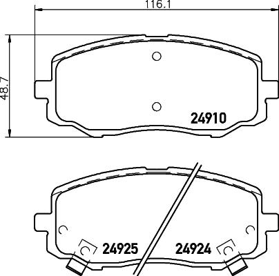 HELLA 8DB 355 014-901 - Гальмівні колодки, дискові гальма avtolavka.club