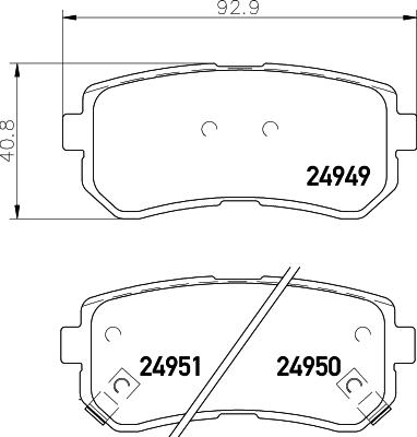 HELLA 8DB 355 014-911 - Гальмівні колодки, дискові гальма avtolavka.club