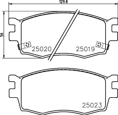 HELLA 8DB 355 014-921 - Гальмівні колодки, дискові гальма avtolavka.club