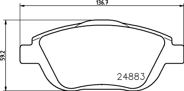 HELLA 8DB 355 014-551 - Гальмівні колодки, дискові гальма avtolavka.club