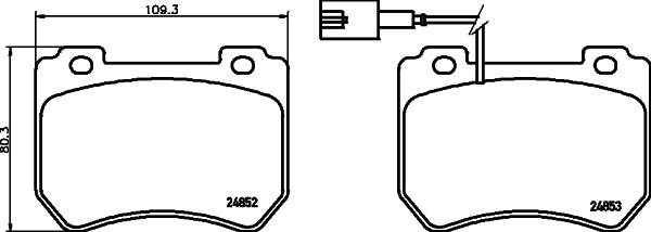 HELLA 8DB 355 014-651 - Гальмівні колодки, дискові гальма avtolavka.club