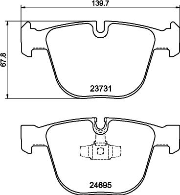 HELLA 8DB 355 014-141 - Гальмівні колодки, дискові гальма avtolavka.club