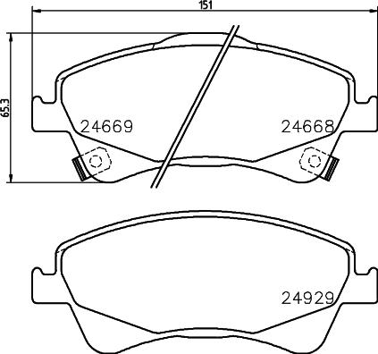 HELLA 8DB 355 014-881 - Гальмівні колодки, дискові гальма avtolavka.club