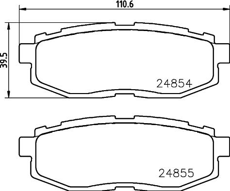 HELLA 8DB 355 014-341 - Гальмівні колодки, дискові гальма avtolavka.club