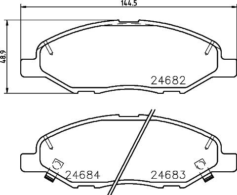 HELLA 8DB 355 045-141 - Гальмівні колодки, дискові гальма avtolavka.club