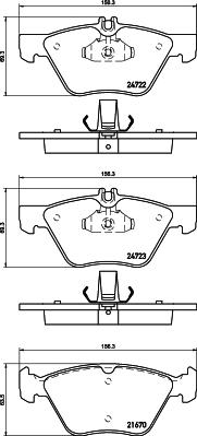 HELLA 8DB 355 014-291 - Гальмівні колодки, дискові гальма avtolavka.club