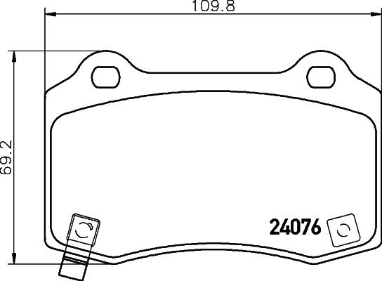 HELLA 8DB 355 014-211 - Гальмівні колодки, дискові гальма avtolavka.club