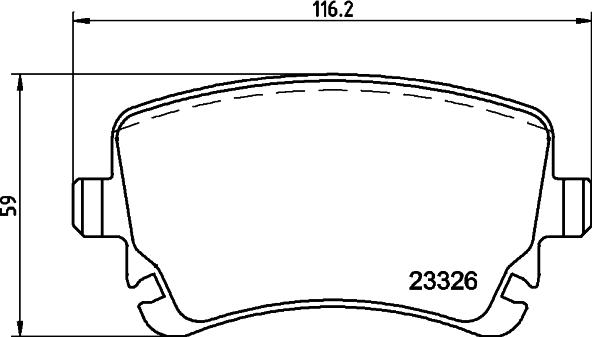 HELLA 8DB 355 015-951 - Гальмівні колодки, дискові гальма avtolavka.club