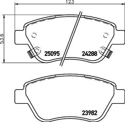 HELLA 8DB 355 021-131 - Гальмівні колодки, дискові гальма avtolavka.club