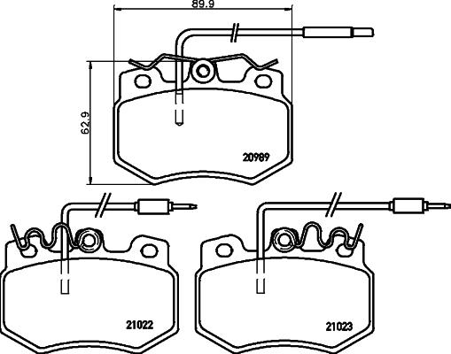 HELLA 8DB 355 015-511 - Гальмівні колодки, дискові гальма avtolavka.club