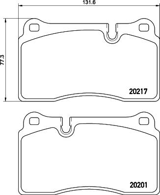 HELLA 8DB 355 015-891 - Гальмівні колодки, дискові гальма avtolavka.club