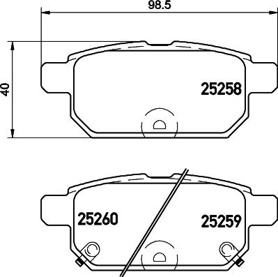 HELLA 8DB 355 015-871 - Гальмівні колодки, дискові гальма avtolavka.club