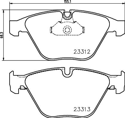 HELLA 8DB 355 015-391 - Гальмівні колодки, дискові гальма avtolavka.club