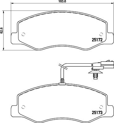 HELLA 8DB 355 015-311 - Гальмівні колодки, дискові гальма avtolavka.club