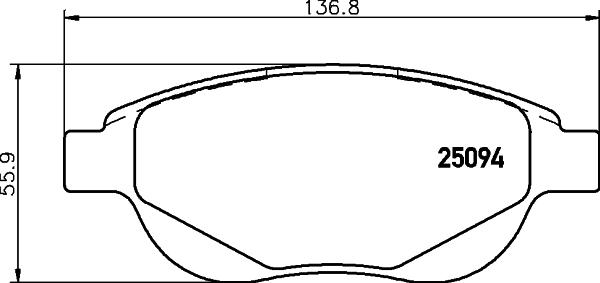 HELLA 8DB 355 015-381 - Гальмівні колодки, дискові гальма avtolavka.club