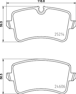 HELLA 8DB 355 015-201 - Гальмівні колодки, дискові гальма avtolavka.club