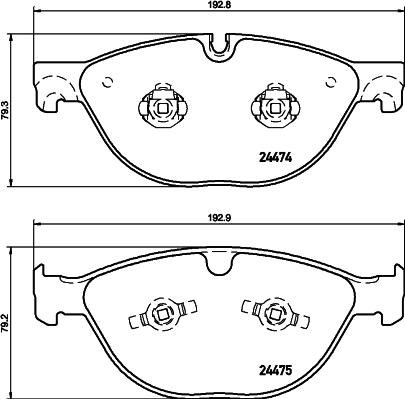 HELLA 8DB 355 015-701 - Гальмівні колодки, дискові гальма avtolavka.club