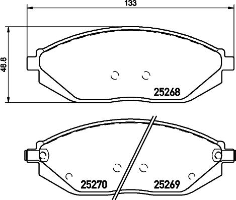 HELLA 8DB 355 015-771 - Гальмівні колодки, дискові гальма avtolavka.club