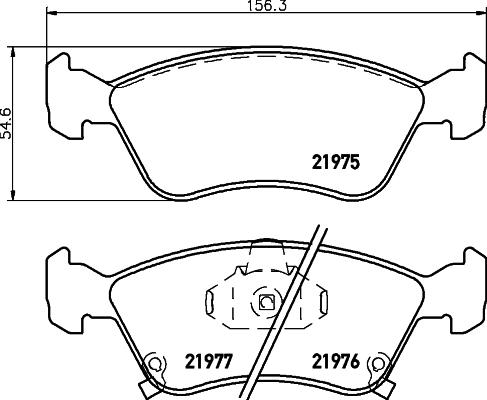 HELLA 8DB 355 016-981 - Гальмівні колодки, дискові гальма avtolavka.club