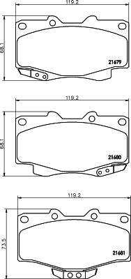 HELLA 8DB 355 016-401 - Гальмівні колодки, дискові гальма avtolavka.club