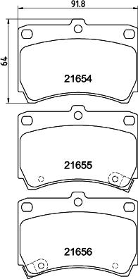 HELLA 8DB 355 016-431 - Гальмівні колодки, дискові гальма avtolavka.club