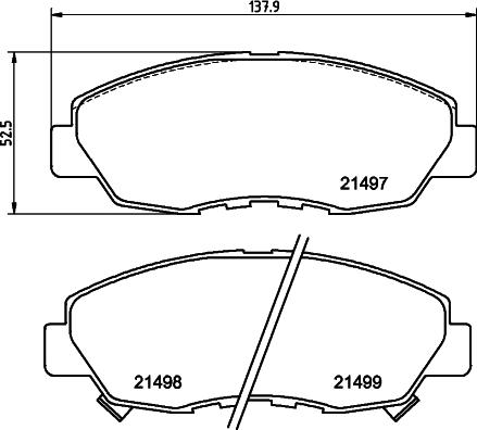 HELLA 8DB 355 045-351 - Гальмівні колодки, дискові гальма avtolavka.club