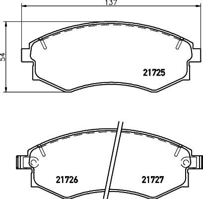 HELLA 8DB 355 016-691 - Гальмівні колодки, дискові гальма avtolavka.club