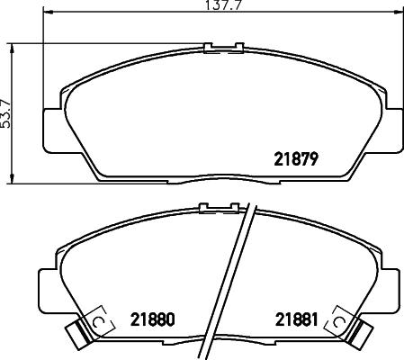 HELLA 8DB 355 016-631 - Гальмівні колодки, дискові гальма avtolavka.club