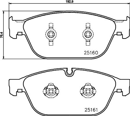 HELLA 8DB 355 016-021 - Гальмівні колодки, дискові гальма avtolavka.club