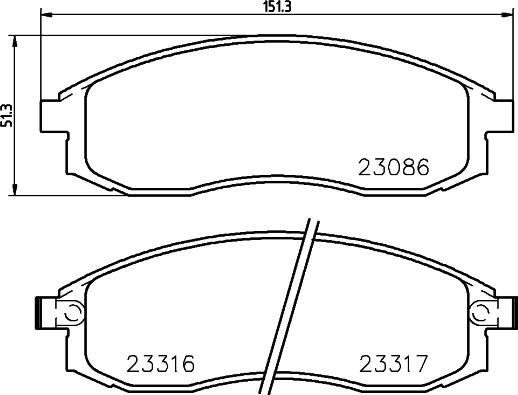 HELLA 8DB 355 016-891 - Гальмівні колодки, дискові гальма avtolavka.club