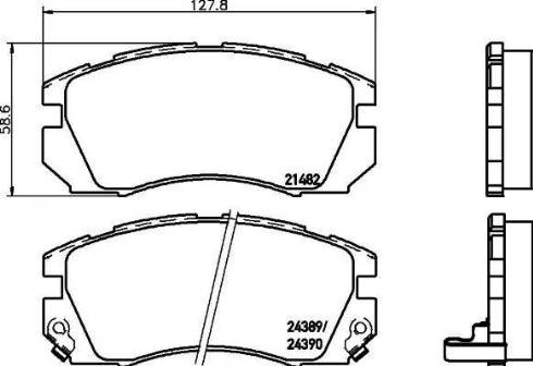 HELLA 8DB 355 016-881 - Гальмівні колодки, дискові гальма avtolavka.club