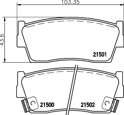 HELLA 8DB 355 016-371 - Гальмівні колодки, дискові гальма avtolavka.club