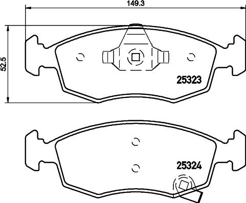 HELLA 8DB 355 016-231 - Гальмівні колодки, дискові гальма avtolavka.club