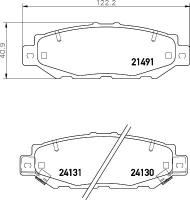 HELLA 8DB 355 016-751 - Гальмівні колодки, дискові гальма avtolavka.club