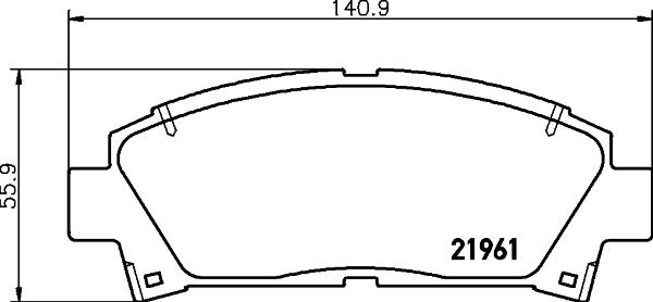 HELLA 8DB 355 016-721 - Гальмівні колодки, дискові гальма avtolavka.club