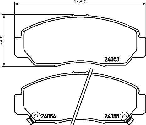 HELLA 8DB 355 010-981 - Гальмівні колодки, дискові гальма avtolavka.club