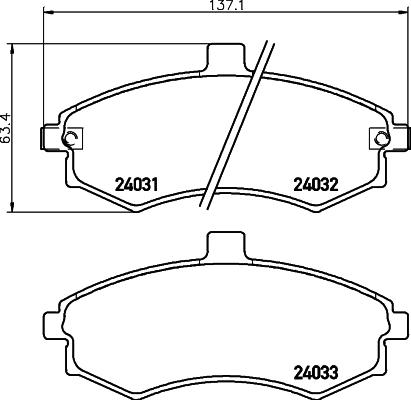 HELLA 8DB 355 010-481 - Гальмівні колодки, дискові гальма avtolavka.club