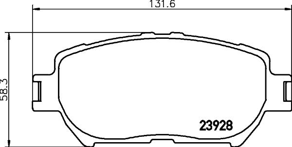 HELLA 8DB 355 010-431 - Гальмівні колодки, дискові гальма avtolavka.club