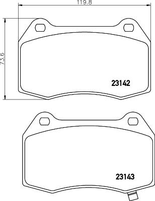 HELLA 8DB 355 010-681 - Гальмівні колодки, дискові гальма avtolavka.club