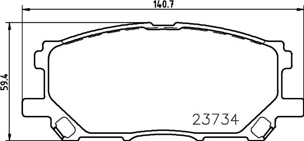 HELLA 8DB 355 010-071 - Гальмівні колодки, дискові гальма avtolavka.club