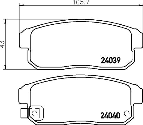 HELLA 8DB 355 010-891 - Гальмівні колодки, дискові гальма avtolavka.club