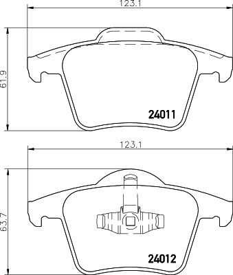 HELLA 8DB 355 010-801 - Гальмівні колодки, дискові гальма avtolavka.club