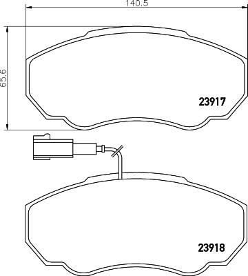 HELLA 8DB 355 010-391 - Гальмівні колодки, дискові гальма avtolavka.club