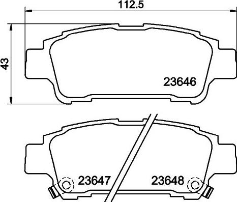 HELLA 8DB 355 010-311 - Гальмівні колодки, дискові гальма avtolavka.club