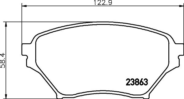 HELLA 8DB 355 010-261 - Гальмівні колодки, дискові гальма avtolavka.club