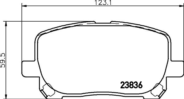 HELLA 8DB 355 010-221 - Гальмівні колодки, дискові гальма avtolavka.club