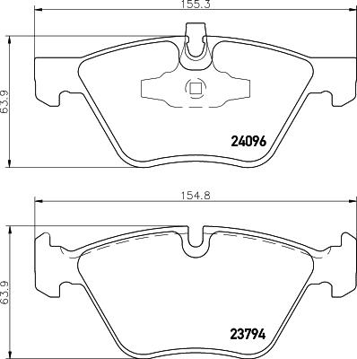 HELLA 8DB 355 011-941 - Гальмівні колодки, дискові гальма avtolavka.club