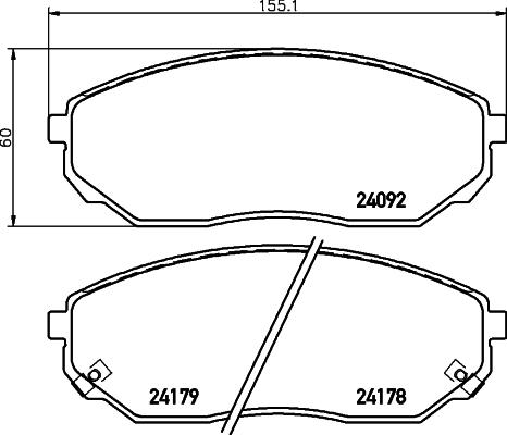 HELLA 8DB 355 011-931 - Гальмівні колодки, дискові гальма avtolavka.club