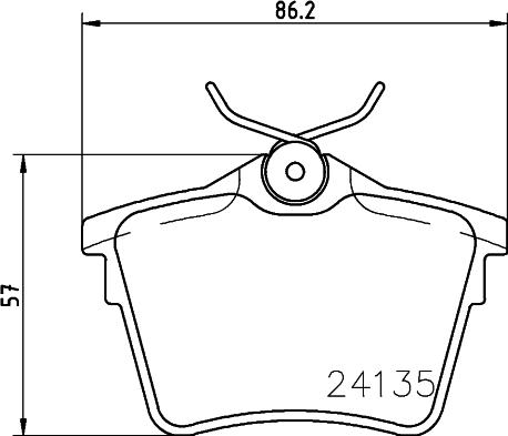 HELLA 8DB 355 011-501 - Гальмівні колодки, дискові гальма avtolavka.club